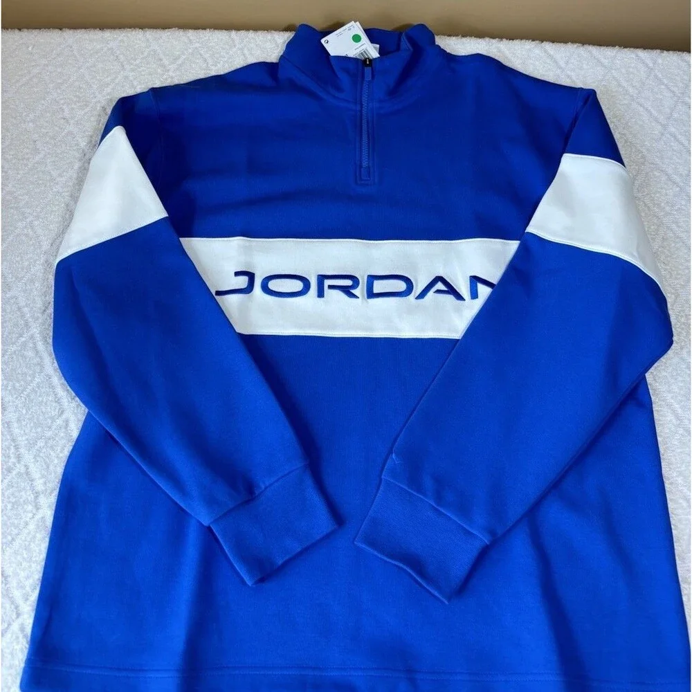 NWT Jordan Sport Dri Fit  1/4 Zip Golf Fleece Pullover Lightweight Size L   $100